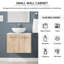 Ensemble de meuble-lavabo simple mural 24 po Treville