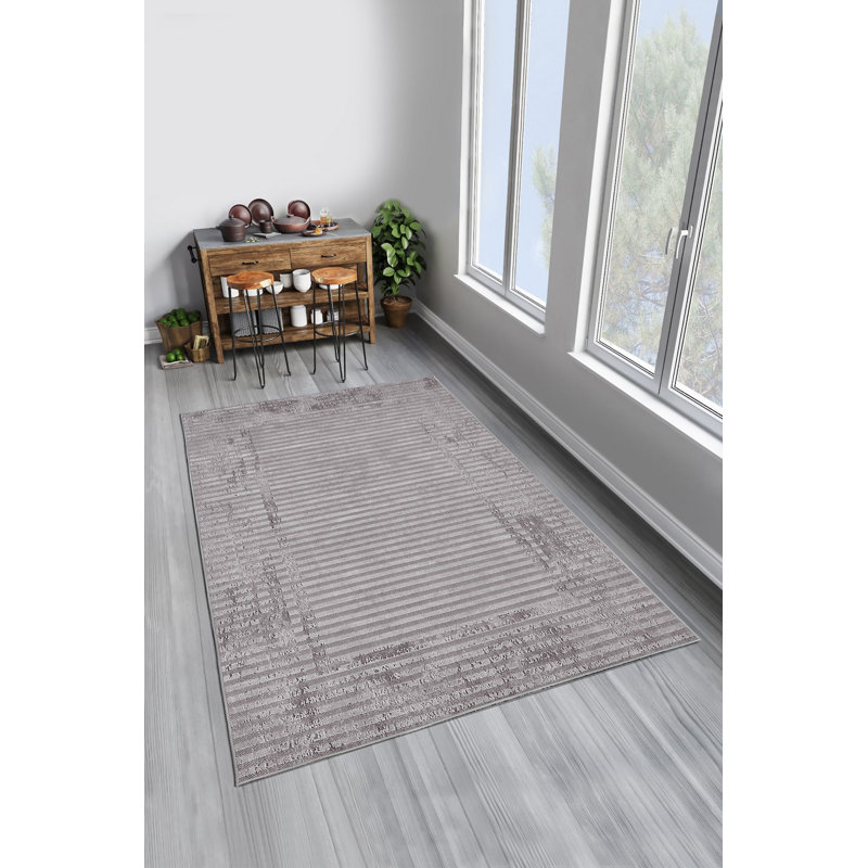 Eco-Friendly Area Rug, 100% Polyester, 4.7 x 5.9 ft | 650 g/m², Antibacterial, Non-Slip PVC Dot Underside | Machine Washable, Digital Printed Design | Perfect for Living Room, Bedroom & Play Areas
