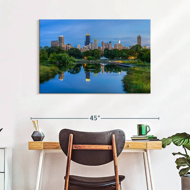 Sirci Chicago depuis Lincoln Park, H 26 po x l 39 po