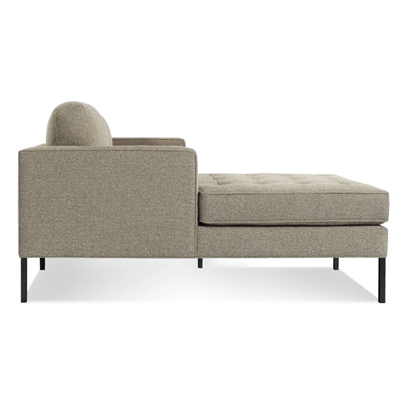 Paramount Chaise Sectional, Left Hand Facing, Black, Sanford Ceramic Crossweave