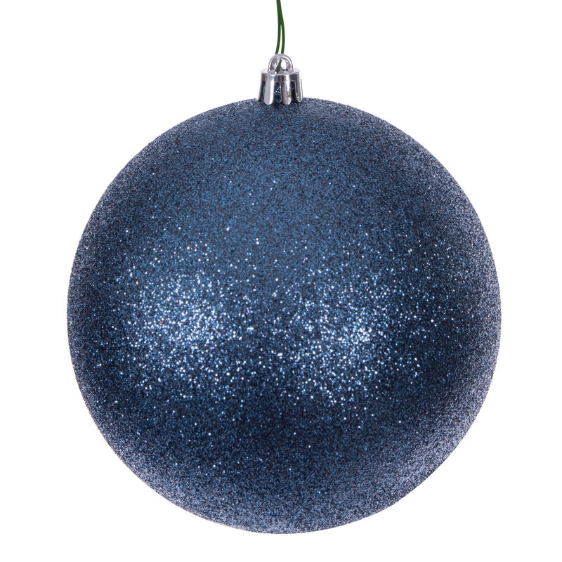 Ornement en forme de boule de paillettes bleues 15,75 po., Paillettes bleues