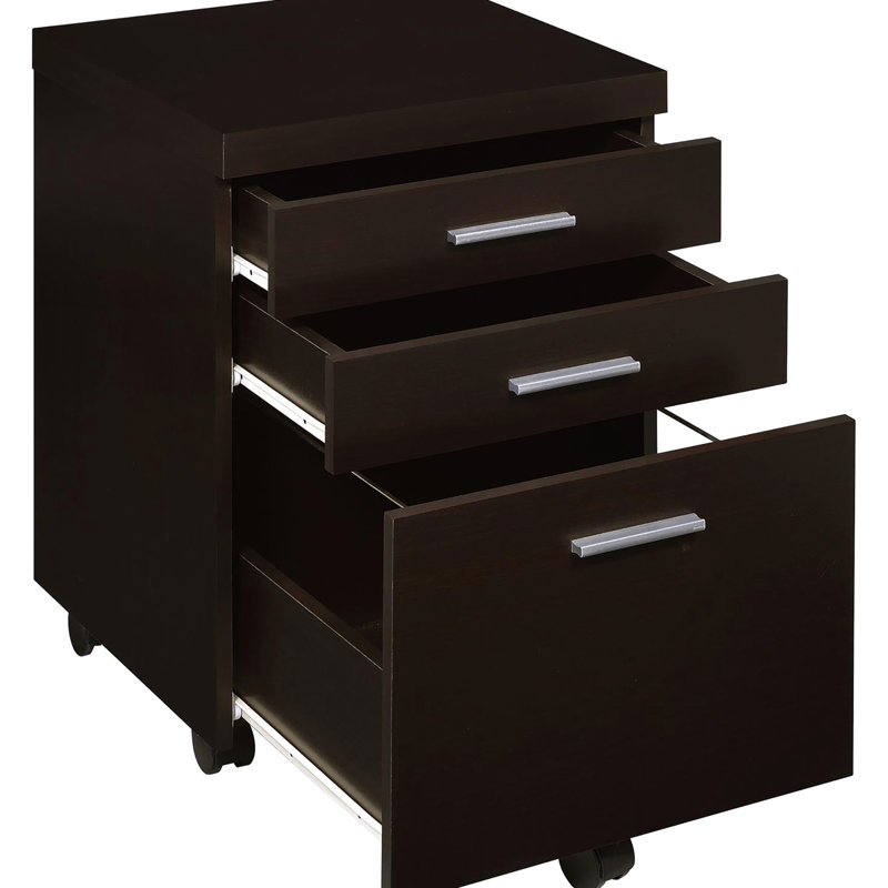 Rangement pour 3 bureaux - Finition cappuccino