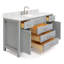 Ensemble de meuble-lavabo simple 54 po avec plateau en marbre de Carrare Aberdeenshire-85364036