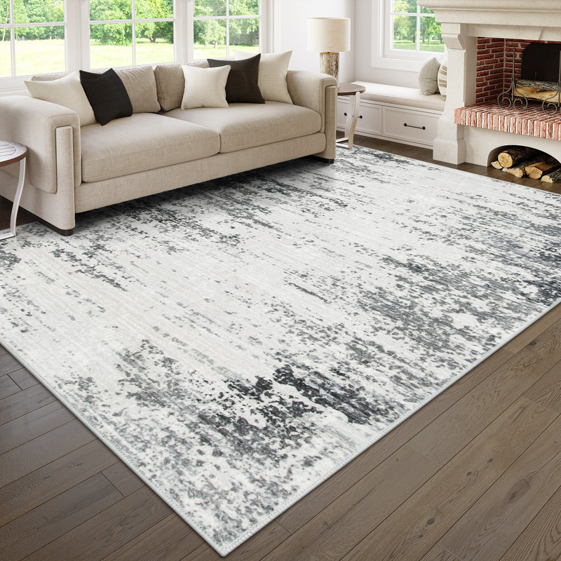 Tapis de sol antidérapant et lavable Kayo, Rectangulaire 8 pi x 10 pi