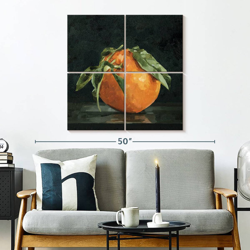 Yarlin Dark Orange Still Life II, 32" H x 32" W