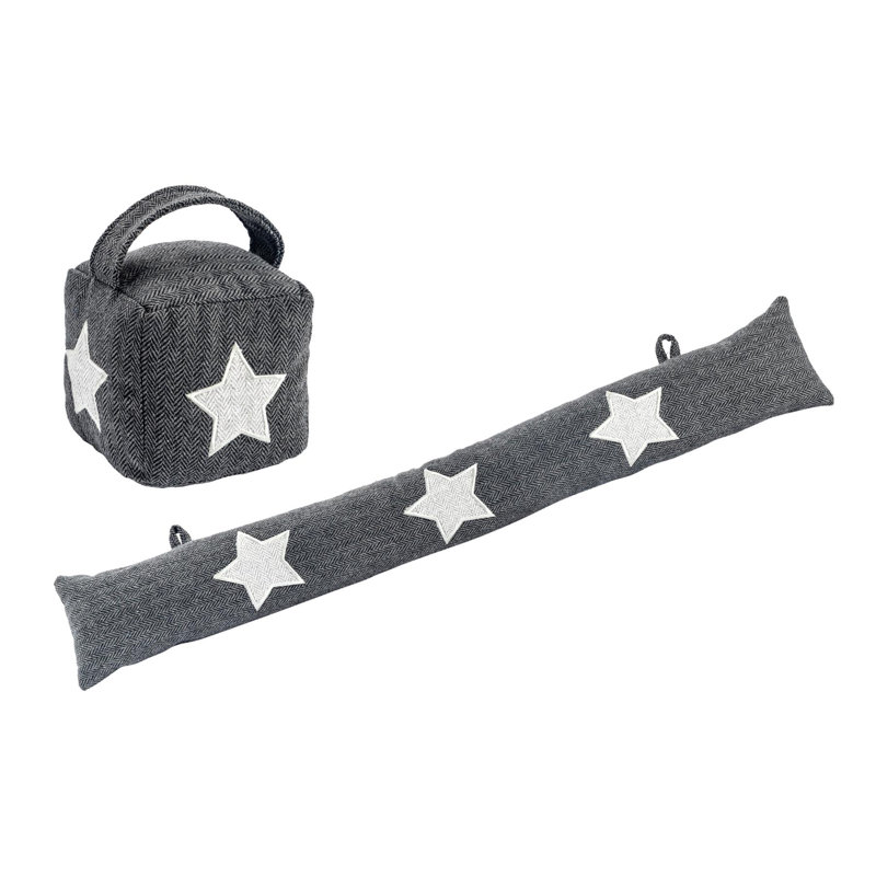 Nicola Spring - Herringbone Door Stop & Draught Excluder - Star
