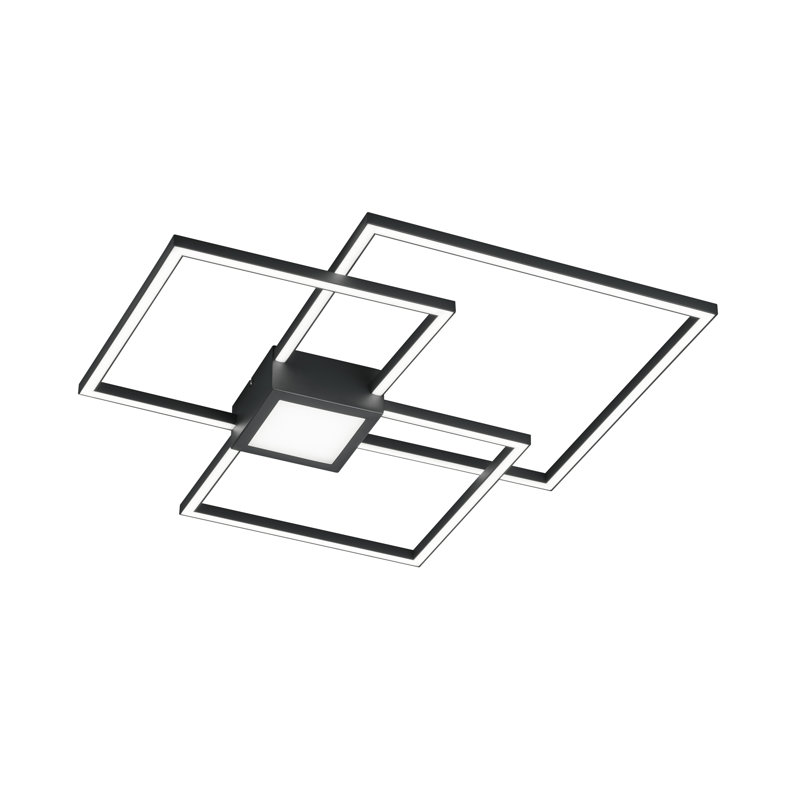 Sahra 1-Light 65cm LED Integrated Flush Mount, Anthracite