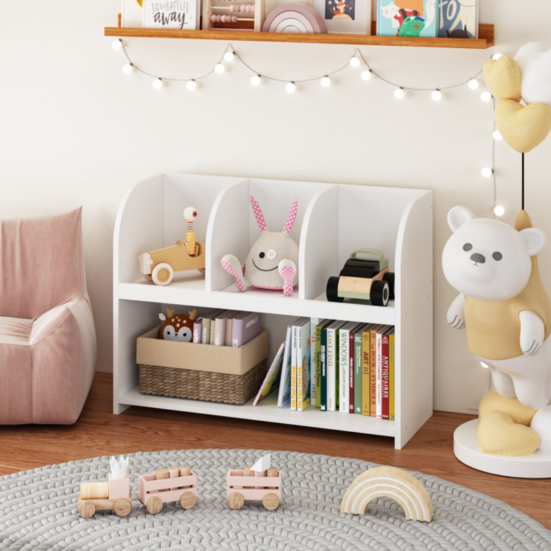 Bibliothèque pour enfants avec 4 compartiments