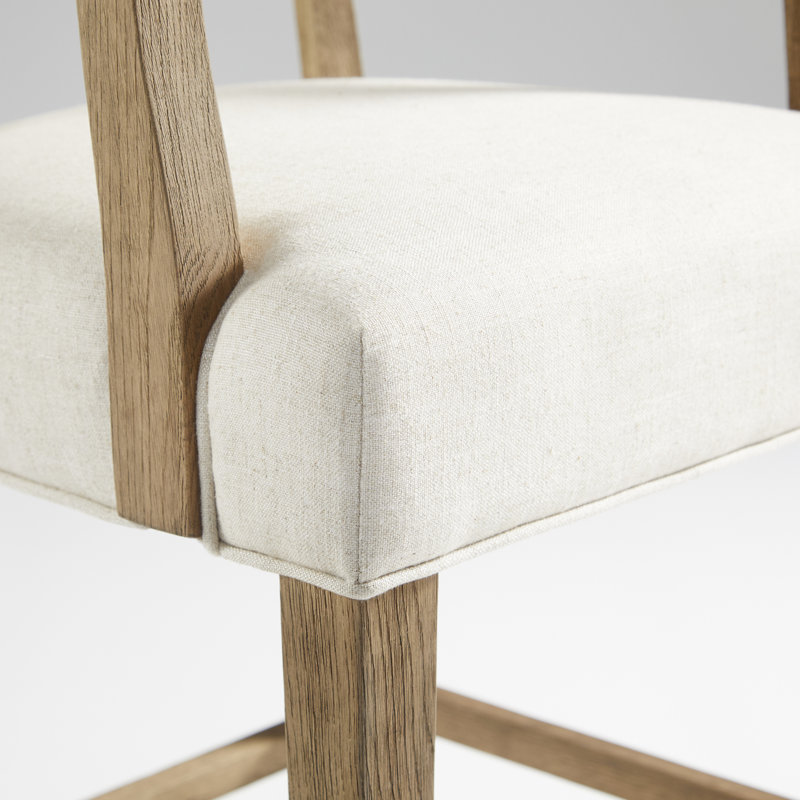 Prater Upholstered Stool with Solid Wood Frame
