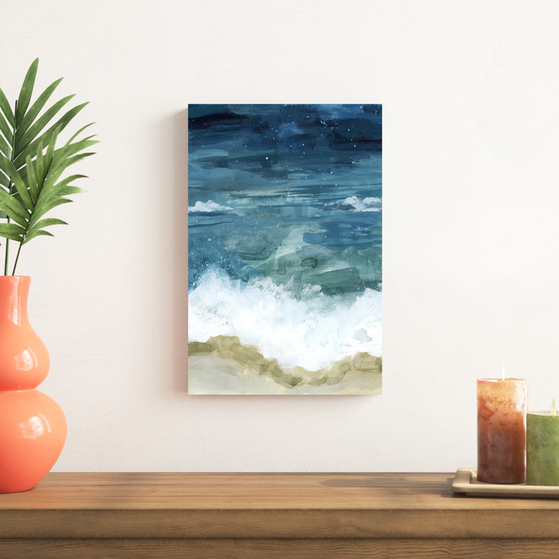 «Shatter Waved I» par Grace Popp - peinture sur toile tendue, H 18 po x l 12 po