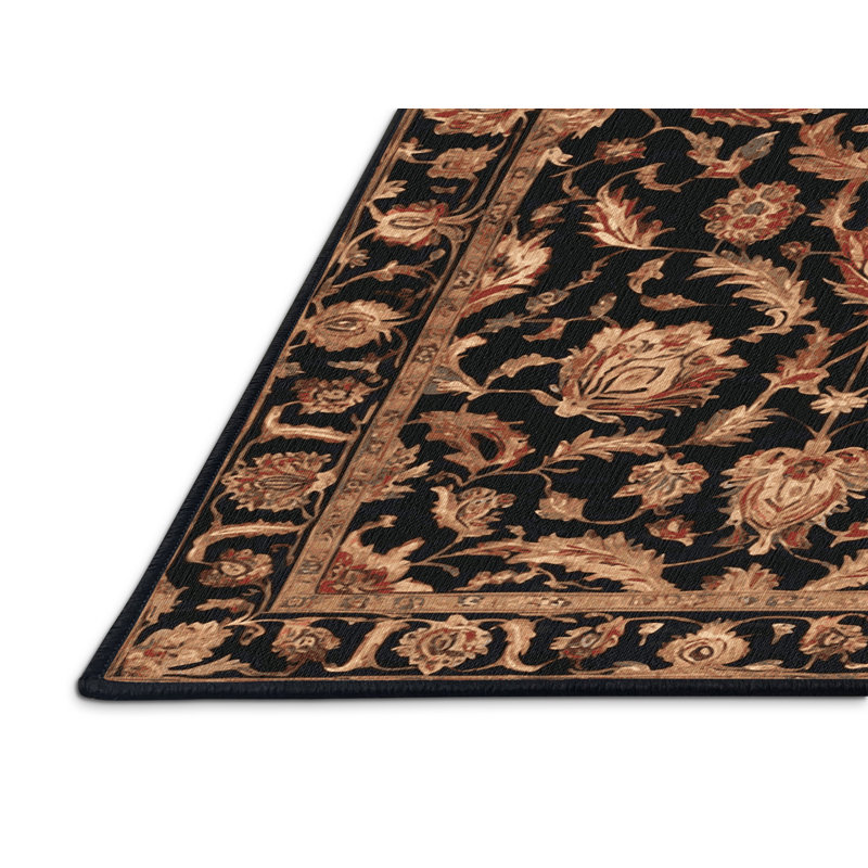 Tapis brun lavable à la machine, Carré 8 pi