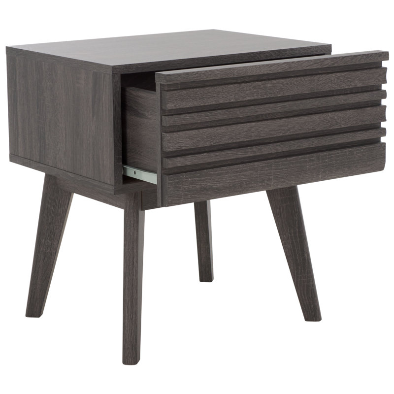 Table de chevet Kunio, Noir patiné