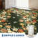 Rugs for Living Room, Washable Floral Area Rug Non Slip Soft, Low Pile Ultra-Thin Carpet for Entryway, Kitchen, Bedroom, Dark Green