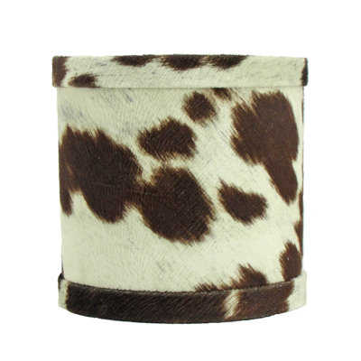 Abat-jour tambour en coton H 5 po (attache) blanc cassé