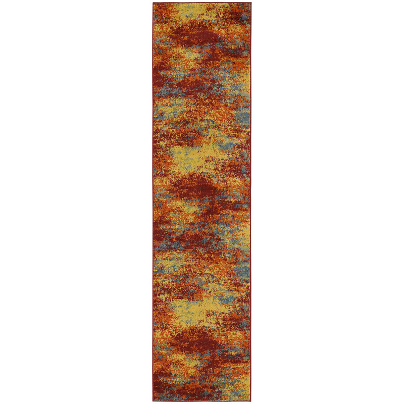 Arisa Abstract Indoor / Outdoor Rug, Runner 2'2" x 7'6"