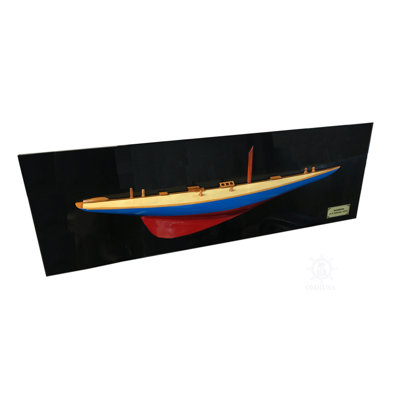 Décoration murale fait main de bateau à l’échelle arc-en-ciel