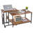 Summerall Nesting Coffee Table Set Of 2, Rectangle Center Table And C Shaped End Table With Charging Station & Side Pouch For Living Room, Bedroom Small Space