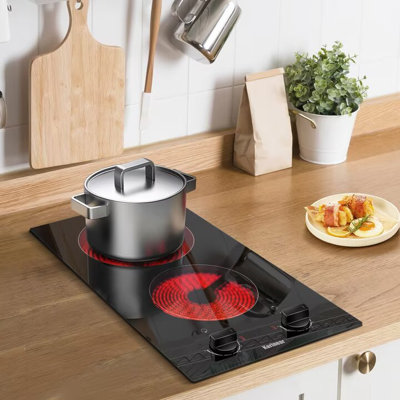 Surface de cuisson électrique à 2 brûleurs Karinear 12 pouces sans prise électrique 3000W