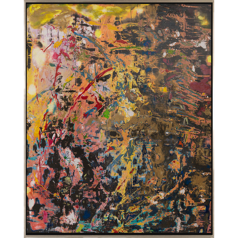 Peinture sur toile avec cadre flottant