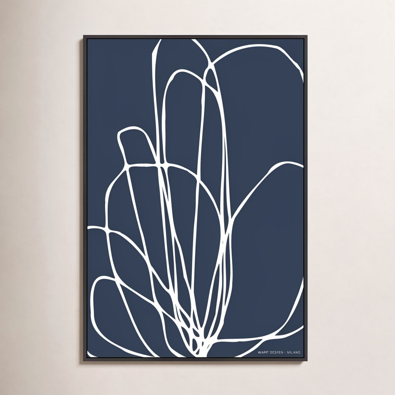 Tracings 4 Print by Romina Gadler, Black Framed Canvas, 30" H x 21" W x 1.25" D