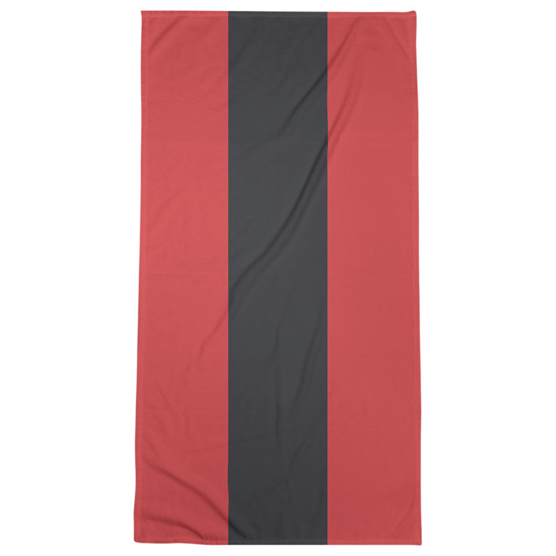 Lightweight Bath Towel, Torch Red/Charcoal