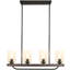 Luminaire suspendu à 4 lumières avec accents de bois de cerf