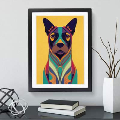 Dog Deco No.3 - Single Picture Frame Print