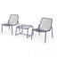 Ensemble de conversation d'extérieur 3 pièces avec 2 chaises en filet et 1 table d'appoint-247015580