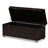 Janna Rustic Transitional Faux Leather Upholstered and Wood Storage Ottoman