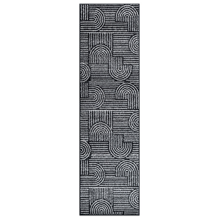 Rambo Bohemian Stripe Arch Design Area Rug