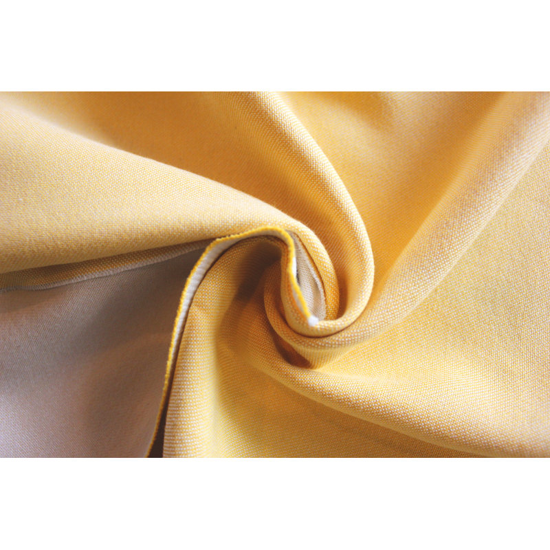 Uni Collection 100% Cotton Room Darkening Curtain Single Panel, 142cm wide x 405cm high, Yellow