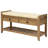 Multipurpose Entryway Shoe Storage Bench with Cushioned Seat and Drawers-65776627