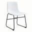 4 chaises en similicuir blanc - sièges de style moderne, minimaliste et industriel-1146090572