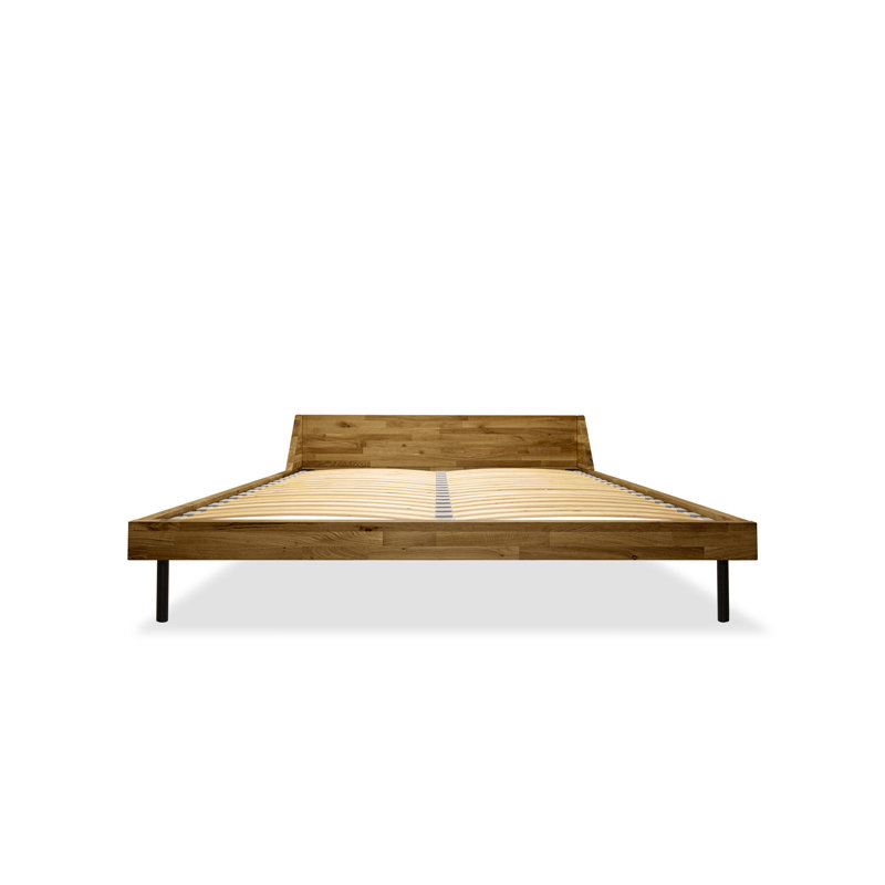 Solid Wood Bed, Rustic, 140 x 200 cm