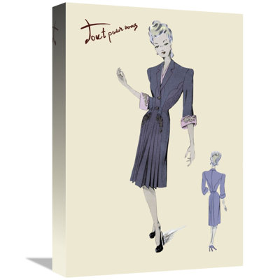 Conservative Suit Dress - Wrapped Canvas Painting