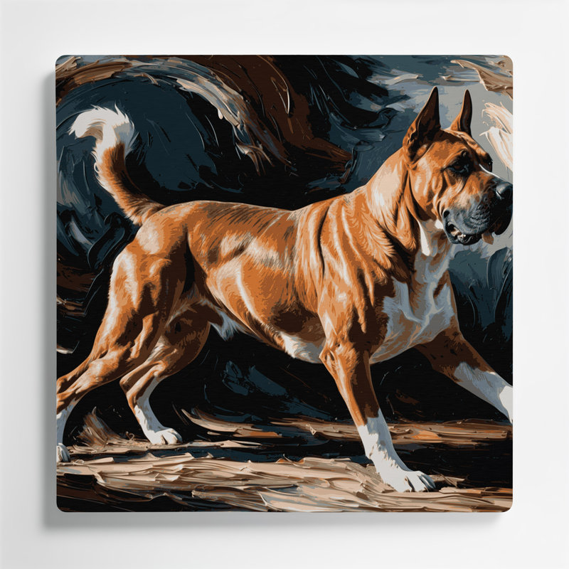 «Dogs Tosa», art mural en métal noir, H 12 po x l 12 po