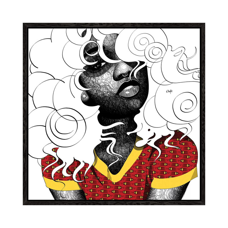Aziza by Ohab TBJ - Print on Canvas, Black Floater Framed, 45.72cm H x 45.72cm W x 3.81cm D