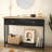 Solid Wood Console Table With 2 Fabric Drawers, Entryway Table With 2 Storage Shelves, Sofa Table For Entryway, Hallway, Living Room, Kitchen Or Behind Couch In Foyer, Black