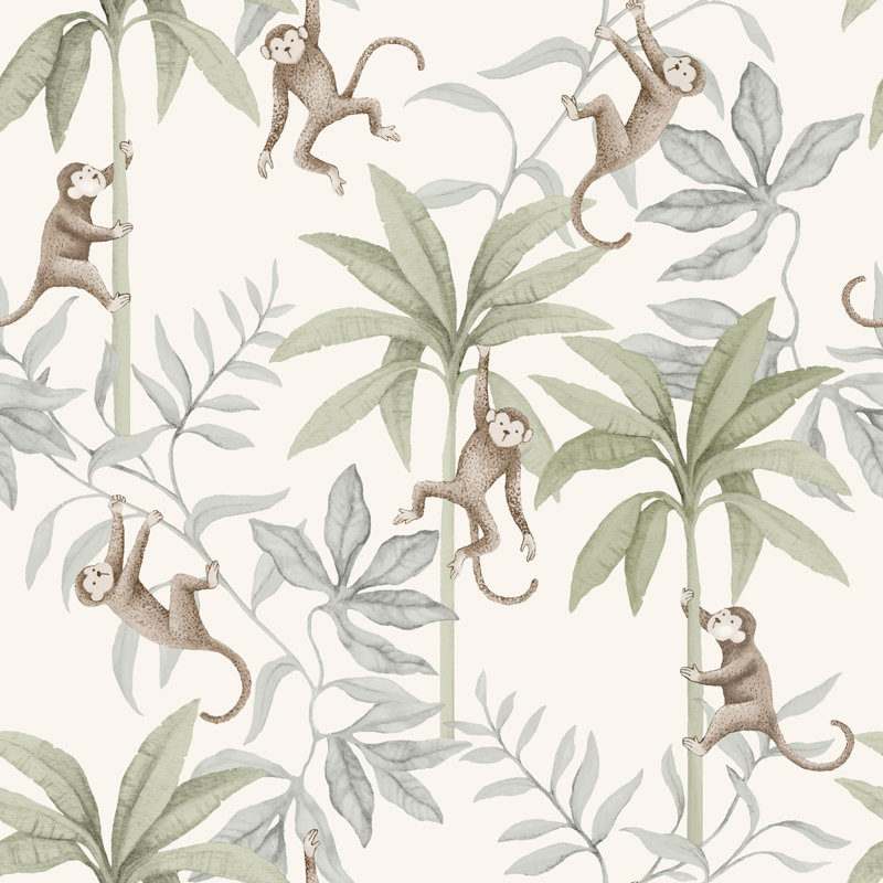 Papier peint Borestapeter Jungle Friends, Brun