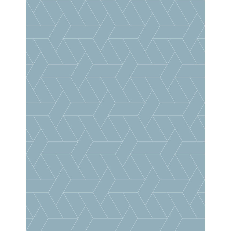 Staggered Lines 33' L x 20.5" W  Wallpaper Roll, Blue
