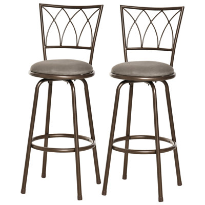Destrey Swivel Counter Stool with Metal Frame