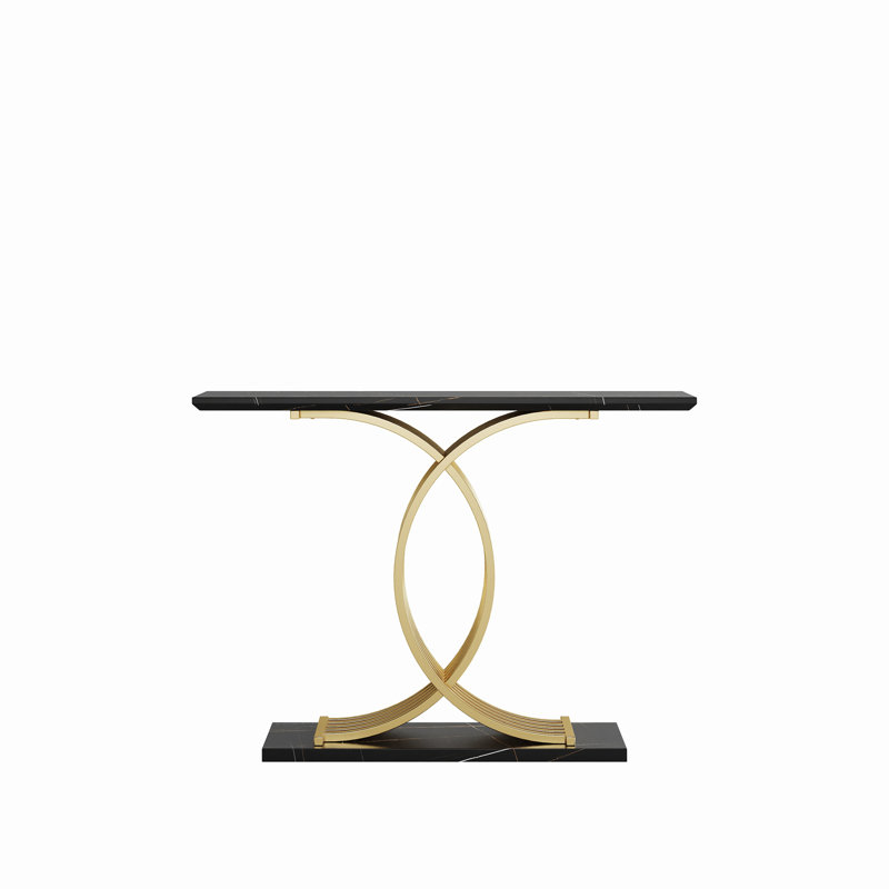 Accent Table Console Table ,Gold Intertwined Metal Legs Luxury High-End Entryway Furniture
