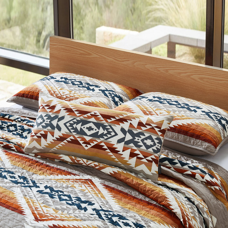 Bridge Creek  Embroidered Hug Pillow Tan 14x30"