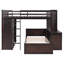 Lit mezzanine avec lit autonome, tablettes, bureau et garde-robe-180582938-180582941