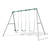 Sportspower Everest 9.5' Metal Swing Set with 3 Belt Swings