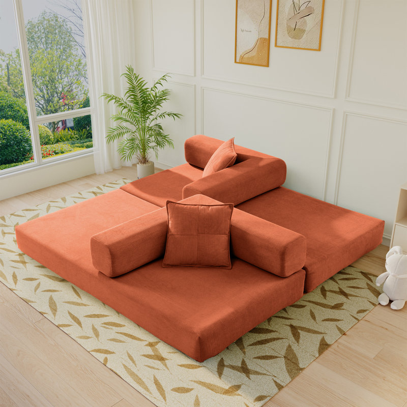Lozena Boneless 78-Inch King-Size Convertible Sleeper Sofa Bed with No Assembly, Hybrid Mattress Couch Compression Sofa In a Box