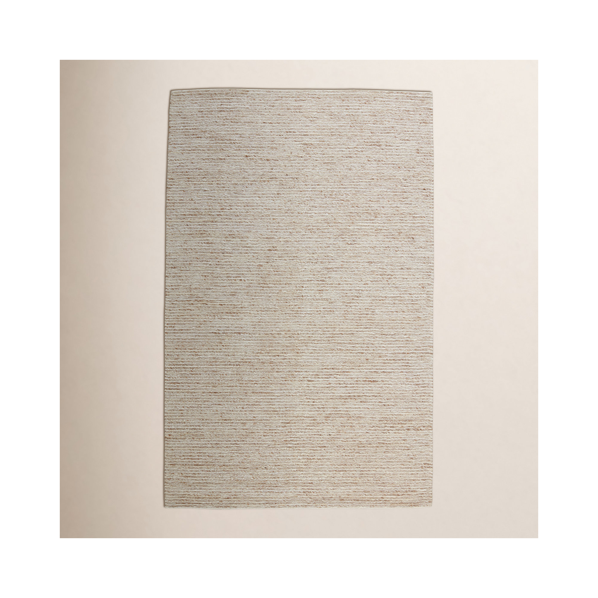 Caitlin Handmade Cream/Light Brown Rug, Rectangle 8' x 10'