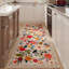 Tapis de couloir pour tapis de couloir Tapis de cuisine antidérapant 2 pi x 6 pi avec envers en caoutchouc Tapis floral doux (beige)