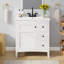 Meuble-lavabo de salle de bain avec lavabo en céramique et 3 tiroirs-1150513121