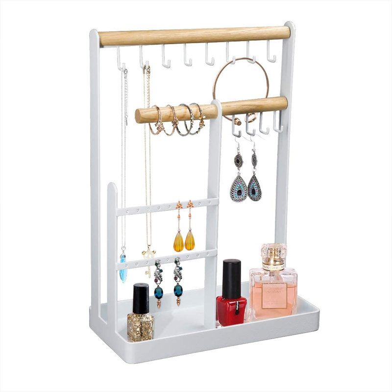 Support à bijoux à 4 niveaux pour colliers et bagues